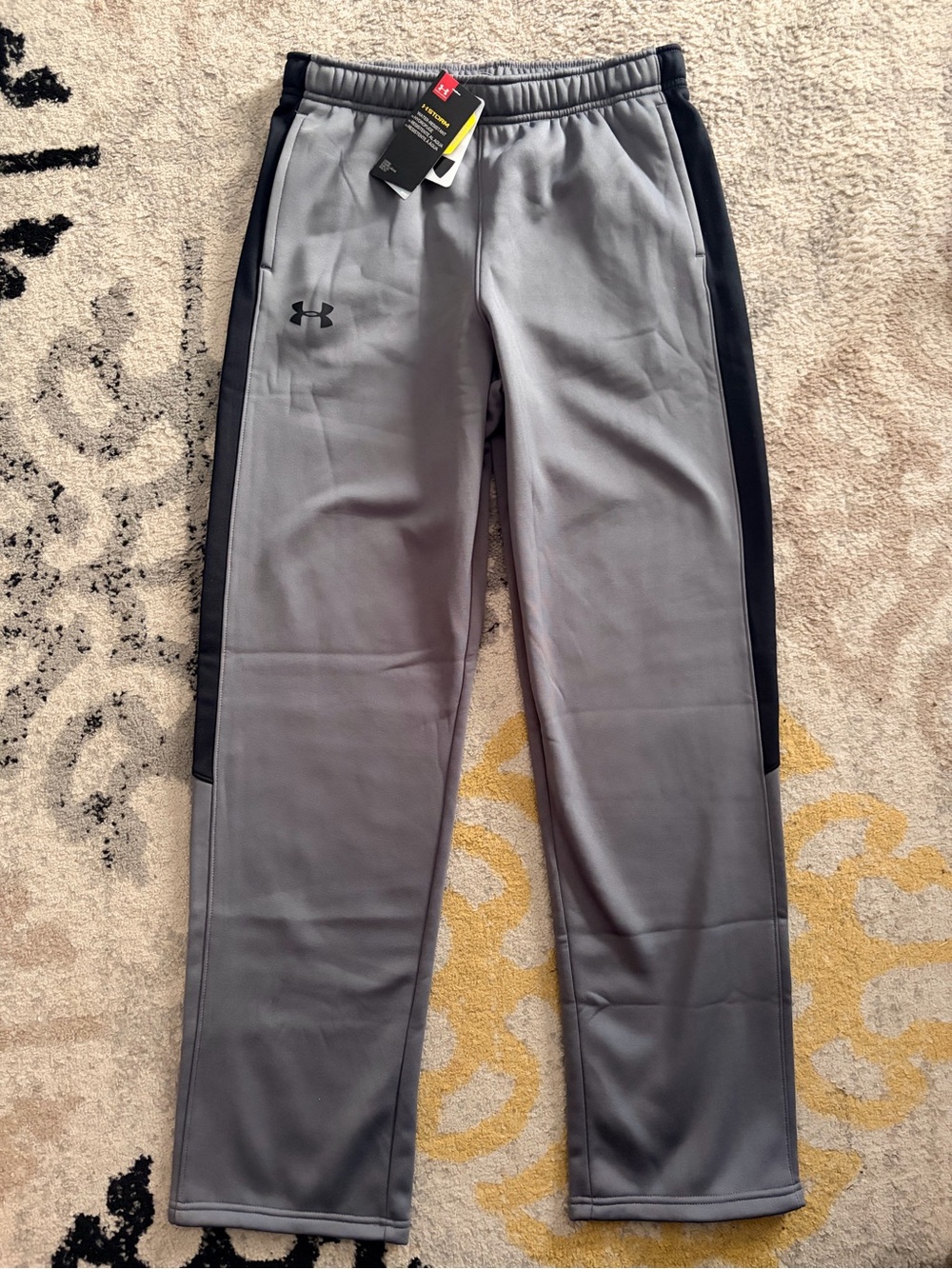 Under Armour Boy’s Gray Joggers with Black Side Panels